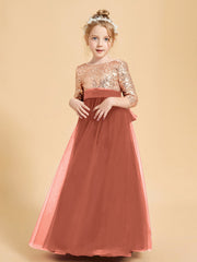 Abiti Damigella Junior Glamour Top Con Paillettes Ruggine