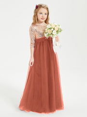 Abiti Damigella Junior Glamour Top Con Paillettes Ruggine