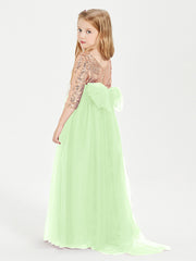 Abiti Damigella Junior Glamour Top Con Paillettes Salvia