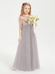 Abiti Damigella Junior Glamour Top Con Paillettes Argento