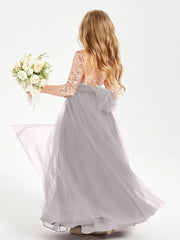 Abiti Damigella Junior Glamour Top Con Paillettes Argento