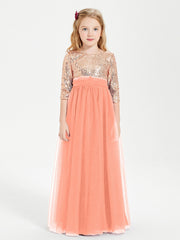 Abiti Damigella Junior Glamour Top Con Paillettes Tramonto