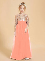 Abiti Damigella Junior Glamour Top Con Paillettes Tramonto