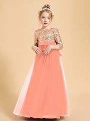 Abiti Damigella Junior Glamour Top Con Paillettes Tramonto