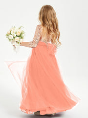 Abiti Damigella Junior Glamour Top Con Paillettes Tramonto