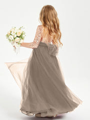 Abiti Damigella Junior Glamour Top Con Paillettes Tortora