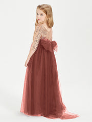 Abiti Damigella Junior Glamour Top Con Paillettes Terracotta
