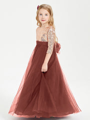 Abiti Damigella Junior Glamour Top Con Paillettes Terracotta