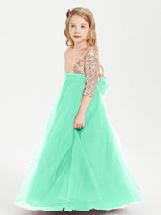 Abiti Damigella Junior Glamour Top Con Paillettes Turchese