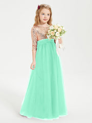Abiti Damigella Junior Glamour Top Con Paillettes Turchese