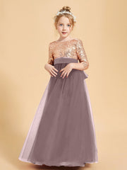 Abiti Damigella Junior Glamour Top Con Paillettes Malva Vintage