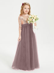 Abiti Damigella Junior Glamour Top Con Paillettes Malva Vintage