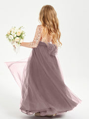 Abiti Damigella Junior Glamour Top Con Paillettes Malva Vintage