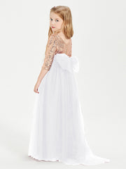 Abiti Damigella Junior Glamour Top Con Paillettes Bianco