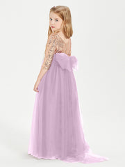 Abiti Damigella Junior Glamour Top Con Paillettes Glicine