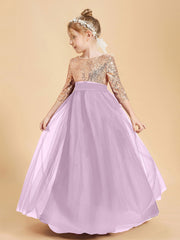 Abiti Damigella Junior Glamour Top Con Paillettes Glicine