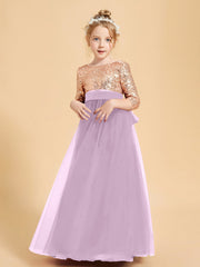 Abiti Damigella Junior Glamour Top Con Paillettes Glicine