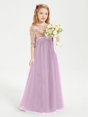 Abiti Damigella Junior Glamour Top Con Paillettes Glicine
