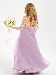 Abiti Damigella Junior Glamour Top Con Paillettes Glicine