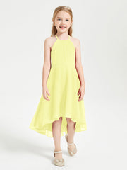 Abiti Damigella Junior Alla Moda Lunghezza Al Polpaccio Gonna Asimmetrica Narciso