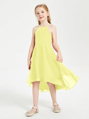 Abiti Damigella Junior Alla Moda Lunghezza Al Polpaccio Gonna Asimmetrica Narciso