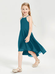 Abiti Damigella Junior Alla Moda Lunghezza Al Polpaccio Gonna Asimmetrica Blu Inchiostro