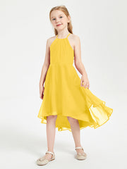 Abiti Damigella Junior Alla Moda Lunghezza Al Polpaccio Gonna Asimmetrica Calendula