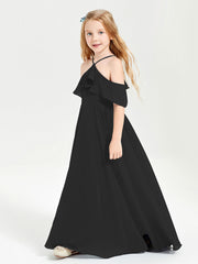 Abiti Damigella Junior Lungo Con Spalle Scoperte Nero