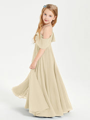 Abiti Damigella Junior Lungo Con Spalle Scoperte Champagne