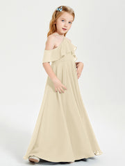 Abiti Damigella Junior Lungo Con Spalle Scoperte Champagne