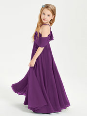 Abiti Damigella Junior Lungo Con Spalle Scoperte Viola