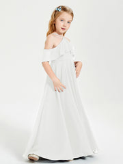 Abiti Damigella Junior Lungo Con Spalle Scoperte Avorio