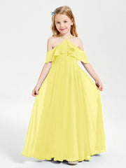 Abiti Damigella Junior Lungo Con Spalle Scoperte Limone
