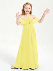 Abiti Damigella Junior Lungo Con Spalle Scoperte Limone