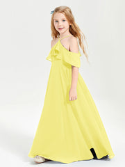 Abiti Damigella Junior Lungo Con Spalle Scoperte Limone