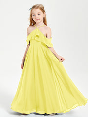 Abiti Damigella Junior Lungo Con Spalle Scoperte Limone