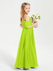 Abiti Damigella Junior Lungo Con Spalle Scoperte Verde Lime