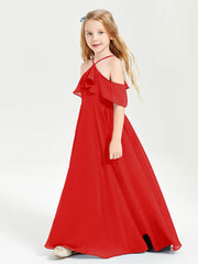 Abiti Damigella Junior Lungo Con Spalle Scoperte Rosso