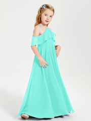 Abiti Damigella Junior Lungo Con Spalle Scoperte Azzurro Spa