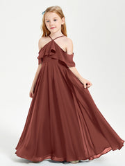 Abiti Damigella Junior Lungo Con Spalle Scoperte Terracotta
