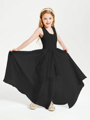 Abiti Da Damigella Junior Lunghi Eleganti Scollo A V Nero