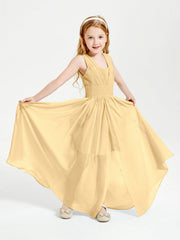 Abiti Da Damigella Junior Lunghi Eleganti Scollo A V Oro