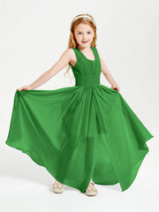 Abiti Da Damigella Junior Lunghi Eleganti Scollo A V Verde