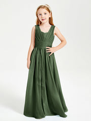 Abiti Da Damigella Junior Lunghi Eleganti Scollo A V Verde Oliva