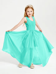 Abiti Da Damigella Junior Lunghi Eleganti Scollo A V Azzurro Spa