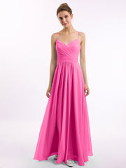 Abito in chiffon con spalline sottili e scollo a cuore Azalea