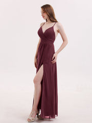 Abito sexy con profondo scollo a V e spacco Cabernet
