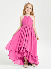 Abiti Damigella Junior In Chiffon Gonna Asimmetrica A Cascata Azalea