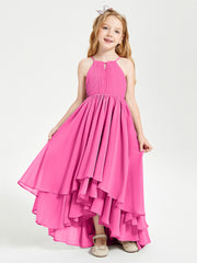 Abiti Damigella Junior In Chiffon Gonna Asimmetrica A Cascata Azalea