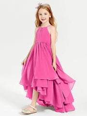 Abiti Damigella Junior In Chiffon Gonna Asimmetrica A Cascata Azalea